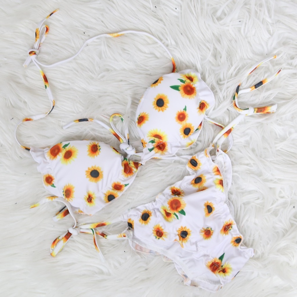 LASTSexy triangle bikini set floral print swimsuit - Picture 3 of 4